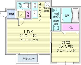 西１１丁目駅 徒歩5分 5階の物件間取画像